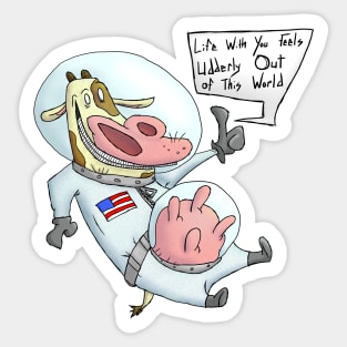 Space Cow Sticker